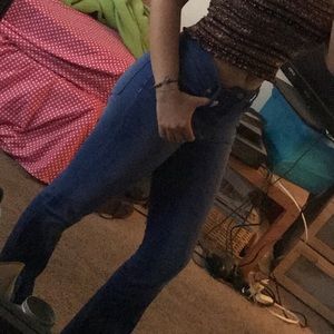 👖High waisted fit and flare jeans👖